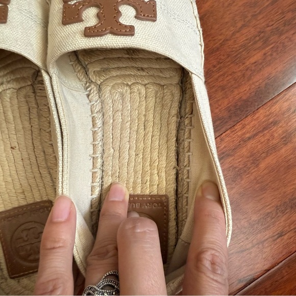 Tory Burch Cream and Brown Espadrilles size 5.5 - Picture 9 of 11